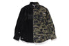 1ST CAMO BLOCKING DESTORYED HEAVY WASH LOGO LS SHIRT