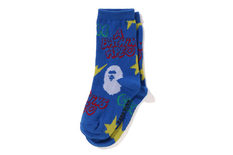 BAPE GRAFFITI PATTERN SOCKS