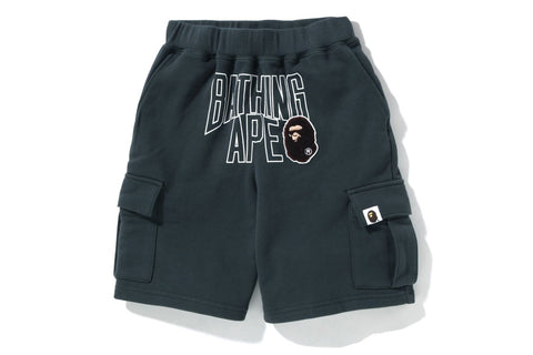 APE HEAD PATCH CARGO SWEAT SHORTS