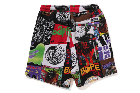 BAPE ALBUM MONOGRAM SWEAT SHORTS