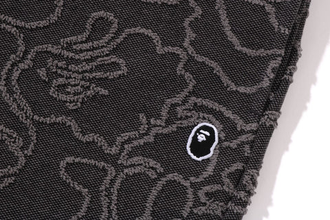 NEON CAMO JACQUARD SWEAT SHORTS