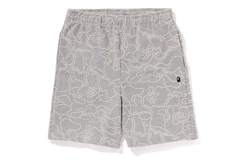 NEON CAMO JACQUARD SWEAT SHORTS