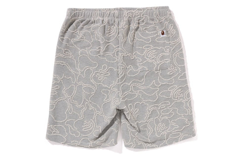 NEON CAMO JACQUARD SWEAT SHORTS