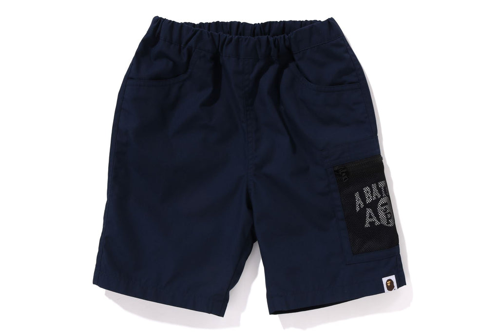 A BATHING APE MESH POCKET SHORTS