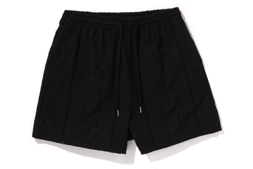 EMBROIDERY RELAXED FIT SHORTS