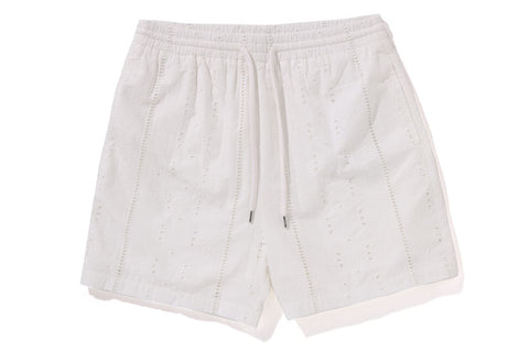 EMBROIDERY RELAXED FIT SHORTS