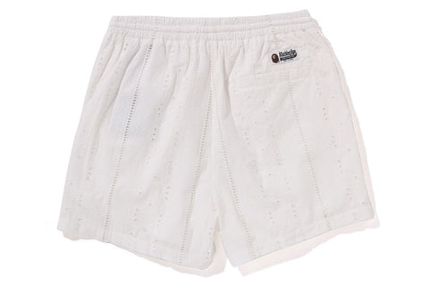 EMBROIDERY RELAXED FIT SHORTS
