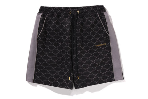 COLLEGE MONOGRAM RELAXED FIT SWEAT SHORTS