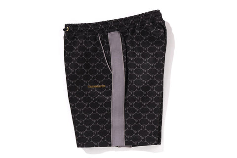 COLLEGE MONOGRAM RELAXED FIT SWEAT SHORTS