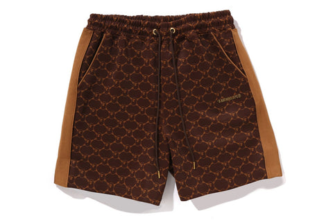 COLLEGE MONOGRAM RELAXED FIT SWEAT SHORTS