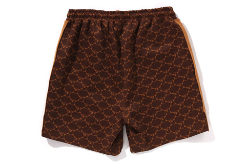 COLLEGE MONOGRAM RELAXED FIT SWEAT SHORTS