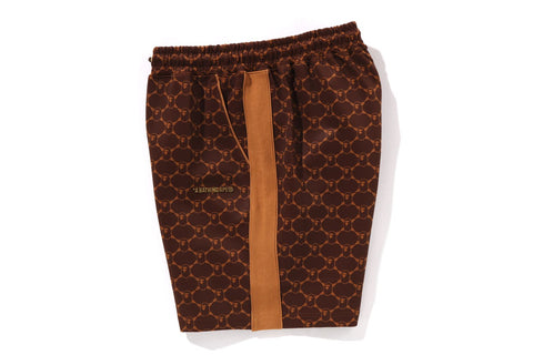COLLEGE MONOGRAM RELAXED FIT SWEAT SHORTS