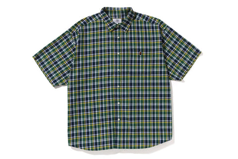 MINI BAPE CHECK LOOSE FIT S/S SHIRT