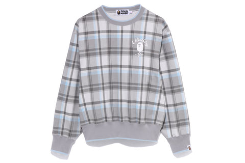 BAPE CHECK WIDE FIT CREWNECK