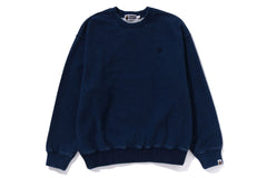 APE HEAD ONE POINT INDIGO CREWNECK