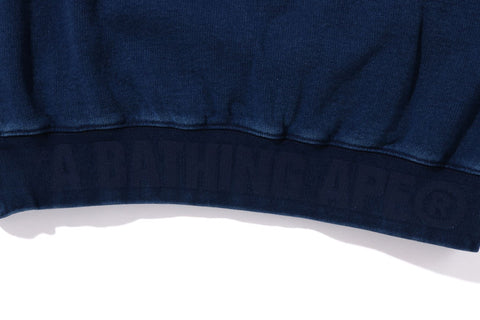 APE HEAD ONE POINT INDIGO CREWNECK