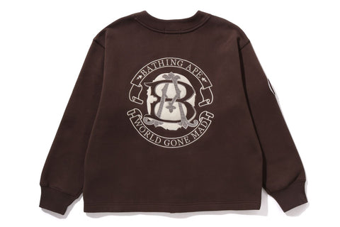 COLLEGE BADGES SWEAT CARDIGAN