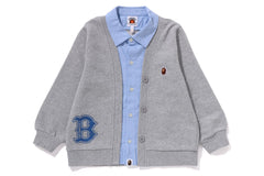 BATHING APE SHIRT LAYERED CARDIGAN