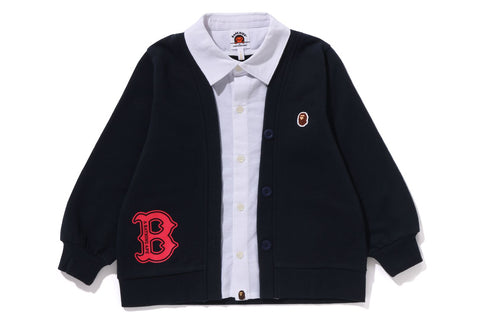 BATHING APE SHIRT LAYERED CARDIGAN