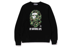 ABC CAMO BY BATHING APE ORGANIC COTTON CREWNECK SWEATSHIRT