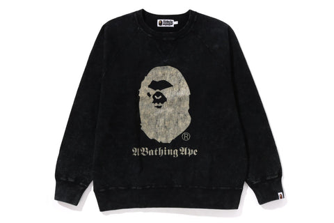 A BATHING APE OVERDYE RELAXED FIT CREWNECK