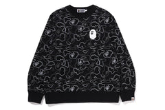 NEON CAMO CREWNECK SWEATSHIRT