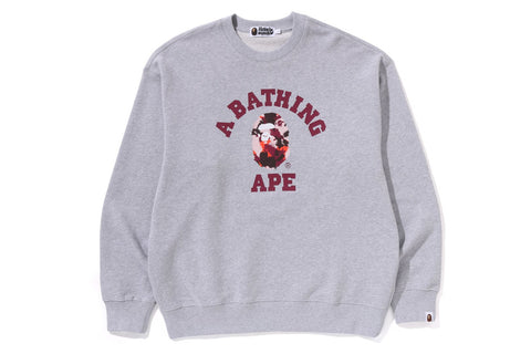 MAP CAMO COLLEGE RELAX FIT CREWNECK SWEATSHIRT