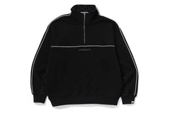COLLEGE MONOGRAM LOGO HALF ZIP RELAX FIT CREWNECK SWEATSHIRT