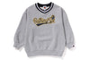 BASEBALL LOGO RELAXED FIT V-NECK SWEATSHIRT