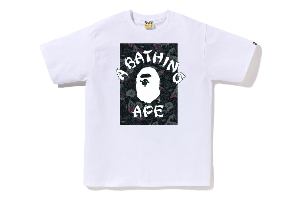 JAPANESE TATTOO CAMO ON COLLEGE TEE