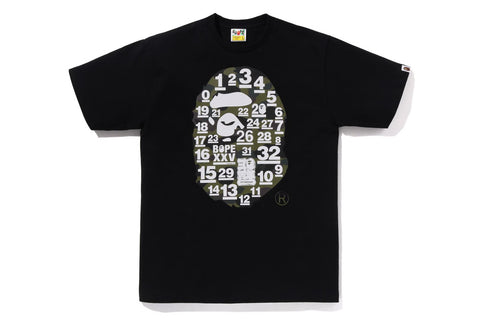 A BATHING APE 32ND ANNIV. 1ST CAMO BIG APE HEAD TEE