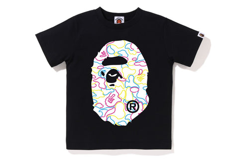 NEON CAMO BIG APE HEAD TEE