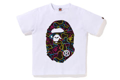 NEON CAMO BIG APE HEAD TEE