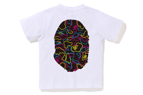 NEON CAMO BIG APE HEAD TEE