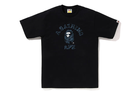 WILD LEOPARD PATTERN COLLEGE TEE