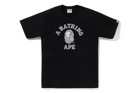 WILD LEOPARD PATTERN COLLEGE TEE