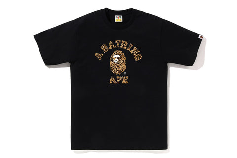 WILD LEOPARD PATTERN COLLEGE TEE