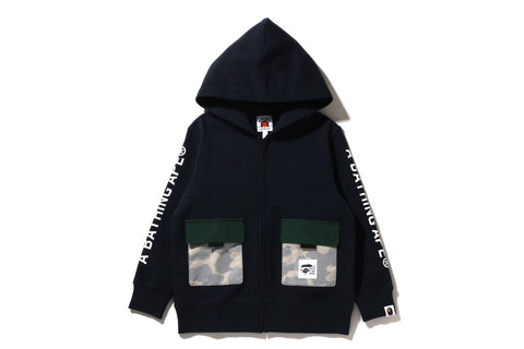 1ST CAMO MESH POCKET ZIP HOODIE