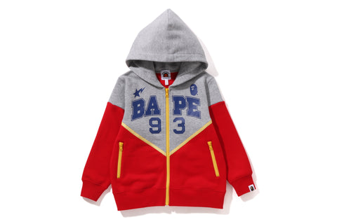 BAPE COLOR BLOCK ZIP HOODIE