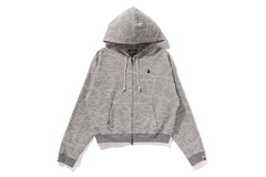 NEON CAMO JACQUARD ZIP HOODIE