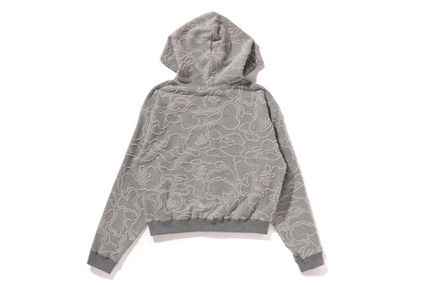 NEON CAMO JACQUARD ZIP HOODIE