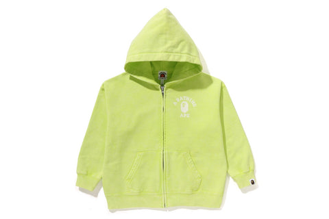 COLLEGE OVERDYE ZIP HOODIE