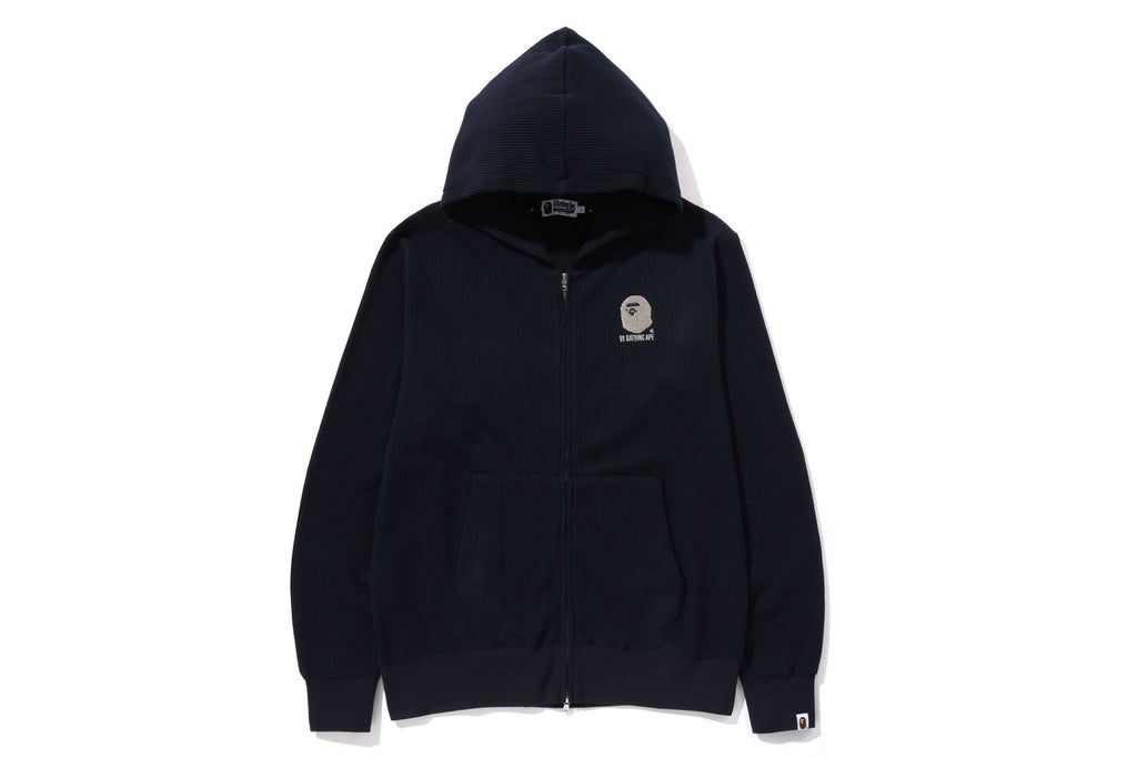 PIGMENT DYE THERMAL ZIP HOODIE