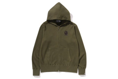 PIGMENT DYE THERMAL ZIP HOODIE