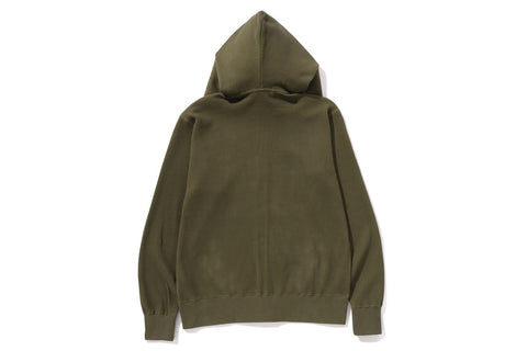 PIGMENT DYE THERMAL ZIP HOODIE
