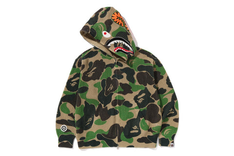 ABC CAMO CROCHET RELAXED FIT SHARK FULL ZIP HOODIE