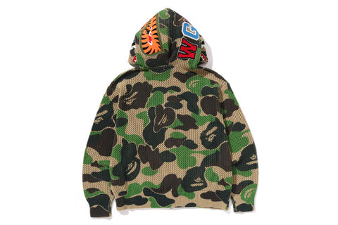ABC CAMO CROCHET RELAXED FIT SHARK FULL ZIP HOODIE