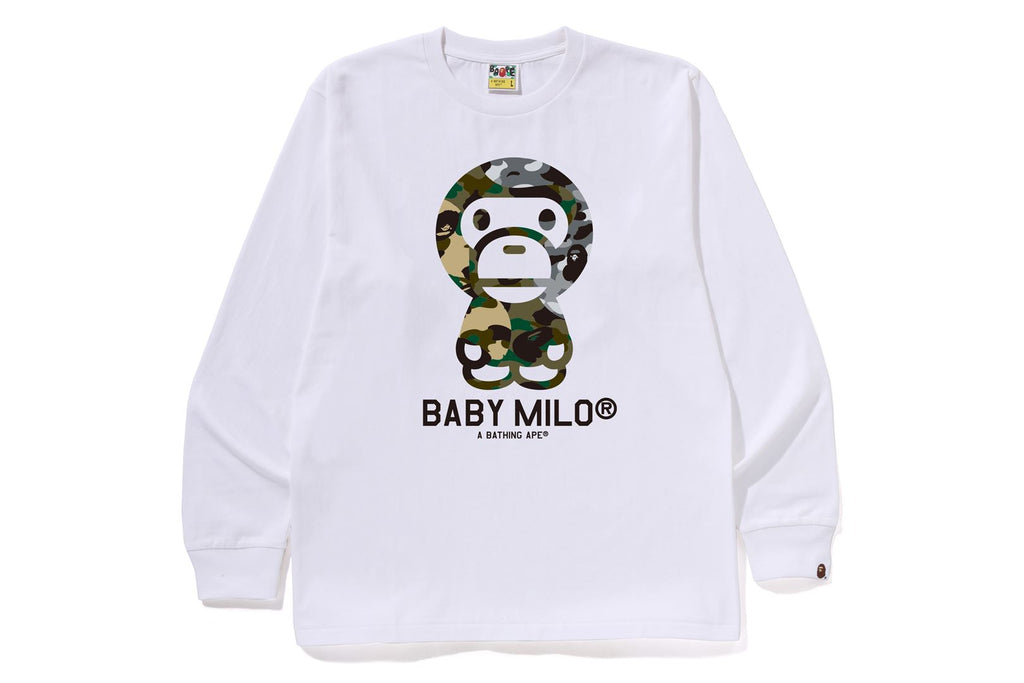 1ST CAMO CRAZY BABY MILO LS TEE