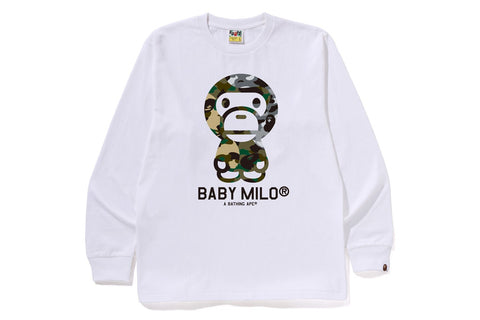 1ST CAMO CRAZY BABY MILO LS TEE