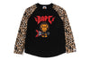 WILD LEOPARD PATTERN BABY MILO RAGLAN LS TEE